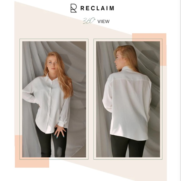 Reclaim Hero shirt (NWT) oversized white dress shirt - Picture 4 of 4